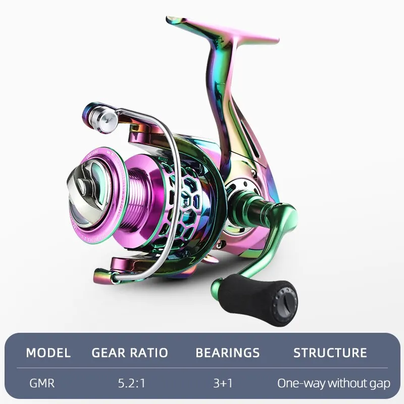 Pink/green Spinning Wheel Gear Ratio 5.2:1 Saltwater Fishing Reel 2000 3000  4000 5000 6000 7000 Series Sea Lure Fishing - AliExpress