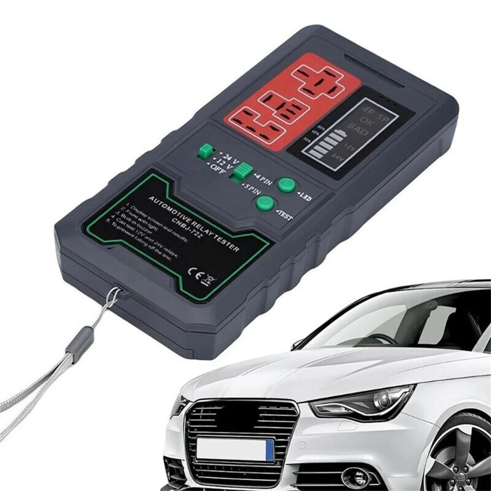 Qiilu Analyseur de batterie, Analyseur d'appareil de contrôle de batterie  de voiture, Vérificateur de démarrage de l'alternateur de testeur de charge  de batterie de moto de voiture de 12V 