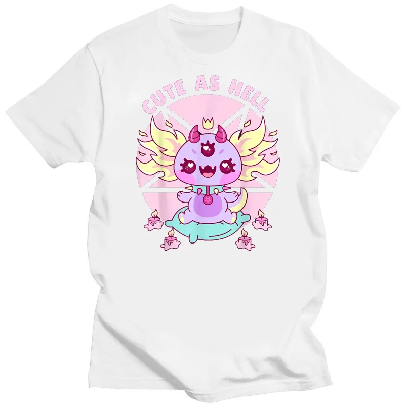Фото Kawaii Pastel Goth Милая жуткая черная футболка с котом женские летние строительные Топы креативный узор Персонализированная уличная футболка Y2k №4