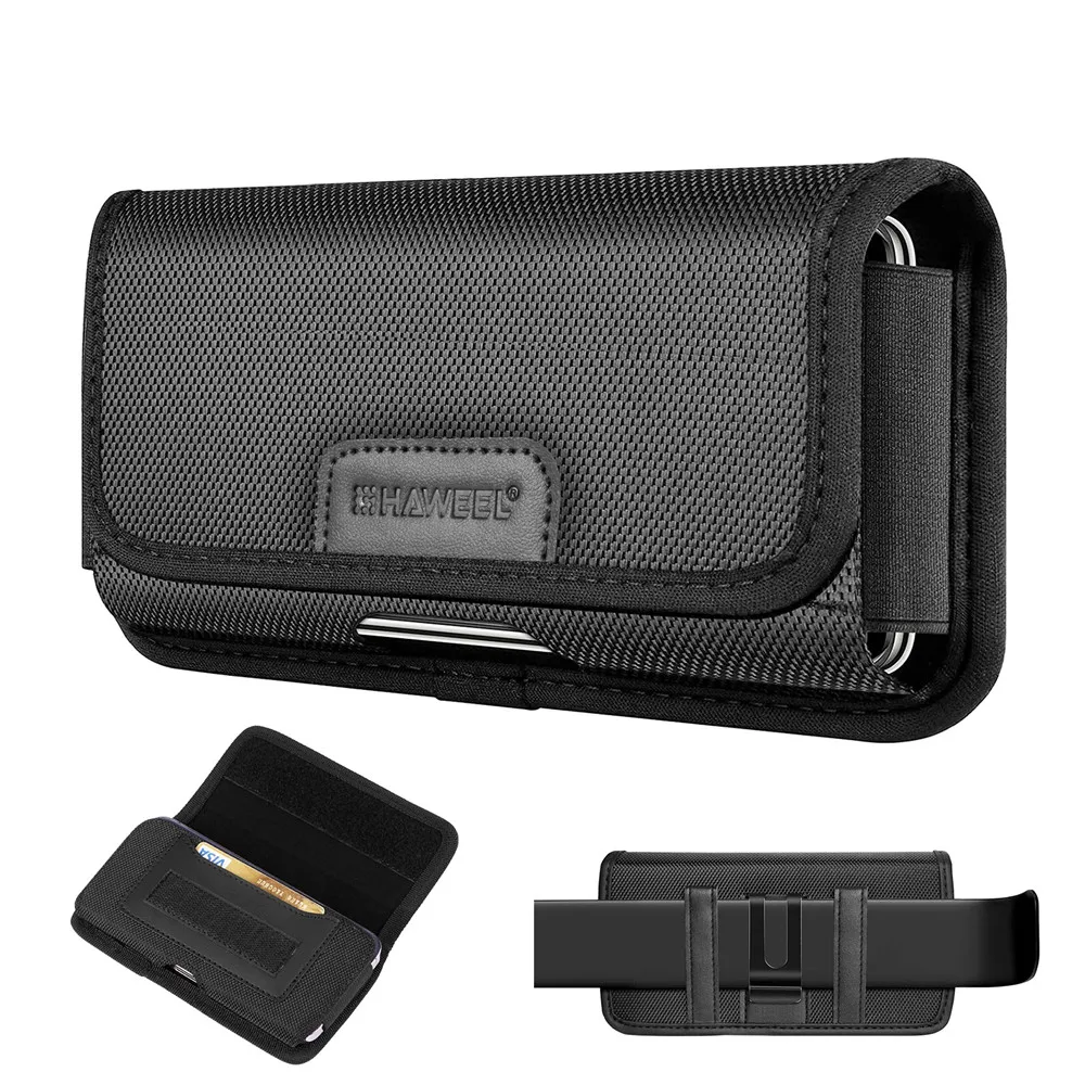 4.7-6.8inch Phone Nylon Pouch Multifunction Cell Phone Belt Clip Carrying Holster Case Waist Bag For iPhone,Samsung ,Smartphones