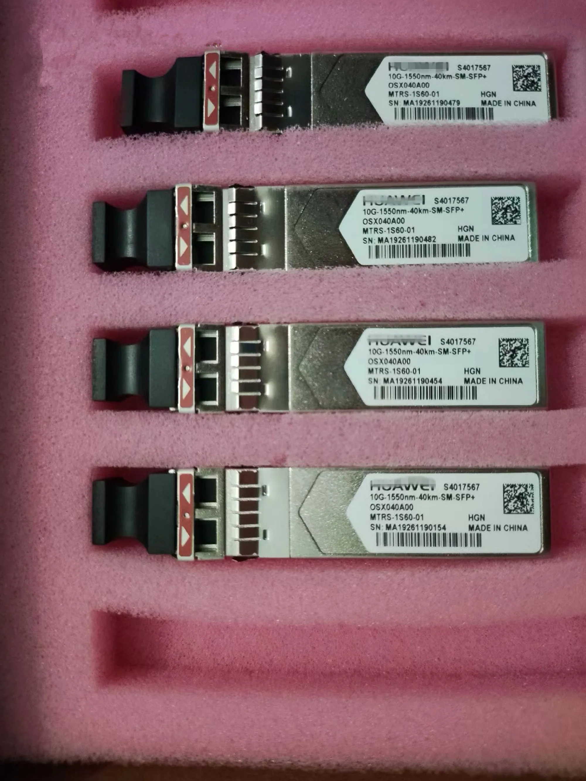 HUA-WEI SFP 40KM Transceiver 10G 10G-1550NM-40KM-SM-SFP+ S4017567 OSX040A00 34060796 10GB 40KM Fiber Optical Module