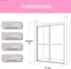 48 Inch Glass Shower Door with 1/4" (6mm) Clear SGCC Tempered Glass,44-48 in.W x72 in.H Semi-Frameless Sliding Shower Door 2