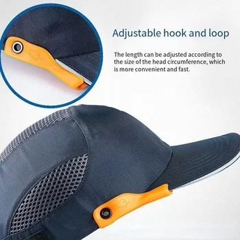 Berretto antiurto di sicurezza con strisce riflettenti casco leggero e traspirante casco da cantiere sul posto di lavoro cappello nero