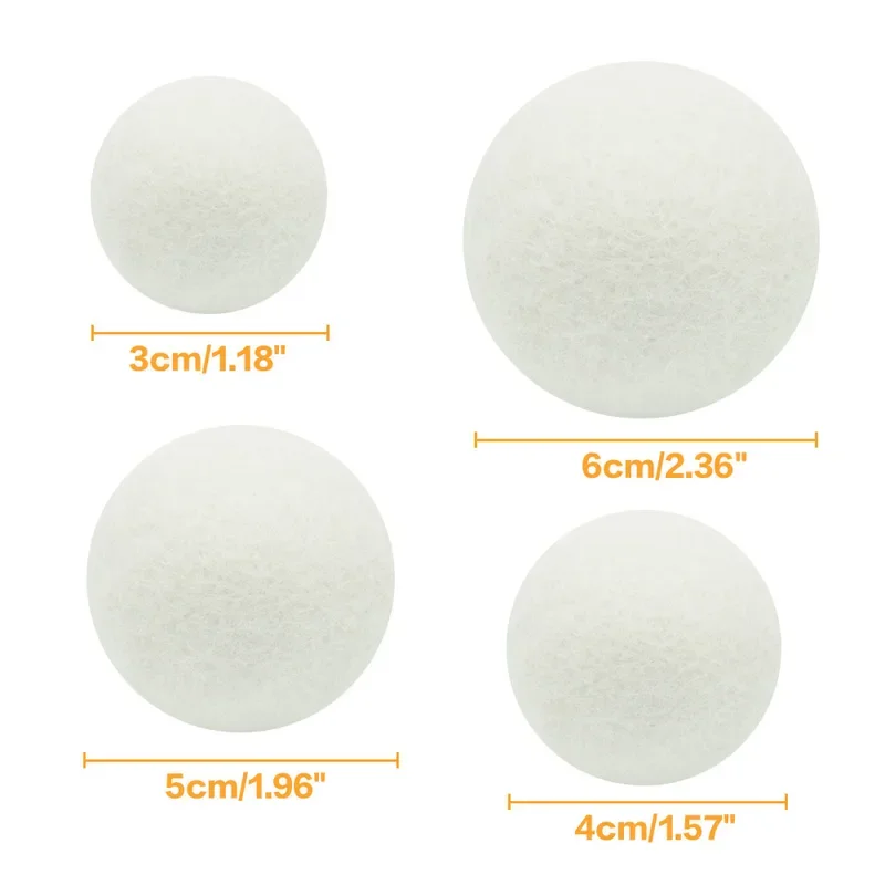 Wool Dryer Balls Fabric Virgin Reusable Softener Laundry 5cm Dry Kit Ball Practical Home Washing Balls Wool Dryer laundry ball