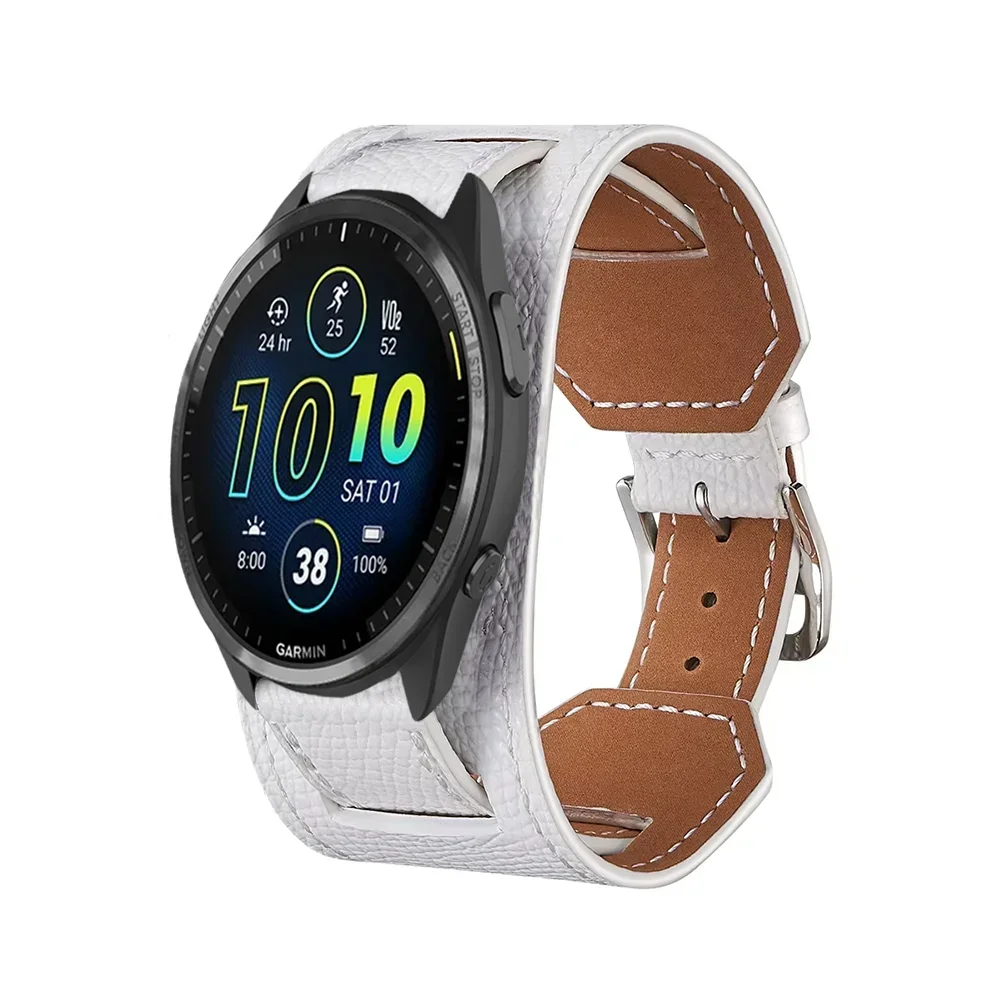 Premium Leather Strap - 20mm 22mm Adjustable Bracelet Band