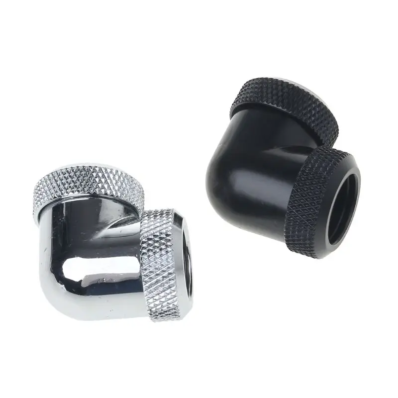 수냉식 G1/4 스레드 14mm 경질 튜브 압축 피팅 부드러운 90°