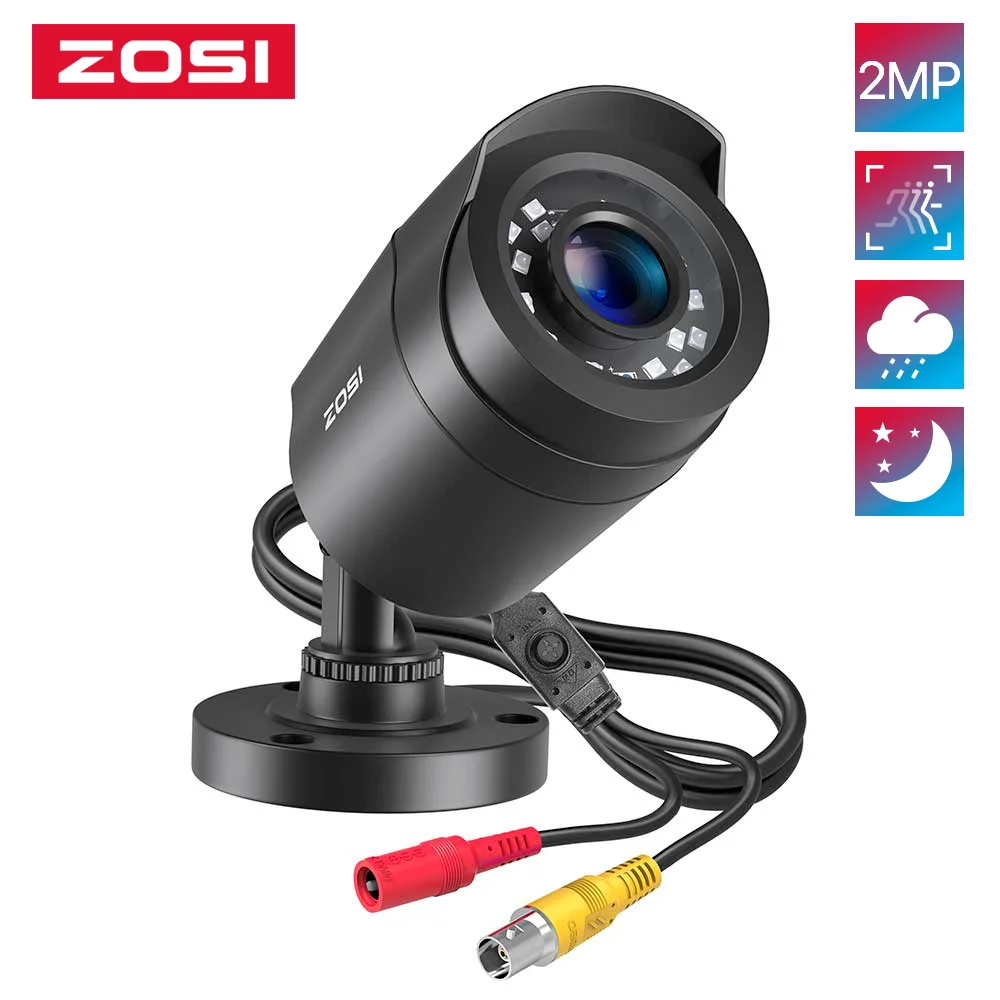 ZOSI 2.0MP 1080p Outdoor Indoor Security Camera 4-in-1 TVI/CVI/AHD/CVBS CCTV Camera For analog Home Surveillance DVR System ip camera wifi camera surveillance camera