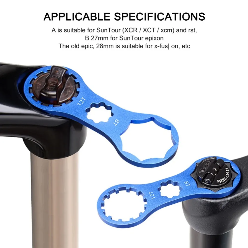 Description Picture 3 of itemMTB Bicycle Aluminum Front Fork Wrench for Suntour XCM/XCR/XCT/RST Mountain Bike Fork CAP Spanner Disassembly Repair Tool