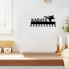 Karate Sparring Medal Hanger & Belt Rack: 14.5 Inches with 10 Hooks Metal Wall Art 1
