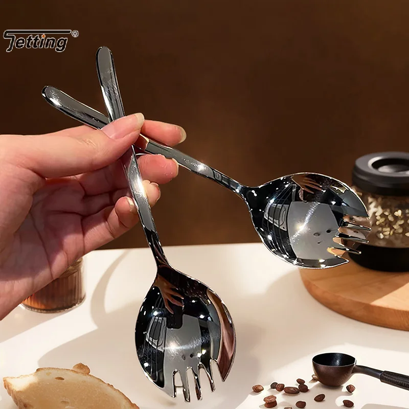 Salad Spoon Fork Pasta Coffee Fork Dessert Cake Watermelon Fruit Stainless Steel