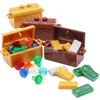 Marumine Tile 1x2 US Dollar Bill Money with Cash Treasure Box Compatible 3069bpx7 MOC Brick Mini Person Model Assembly Kit Block 4