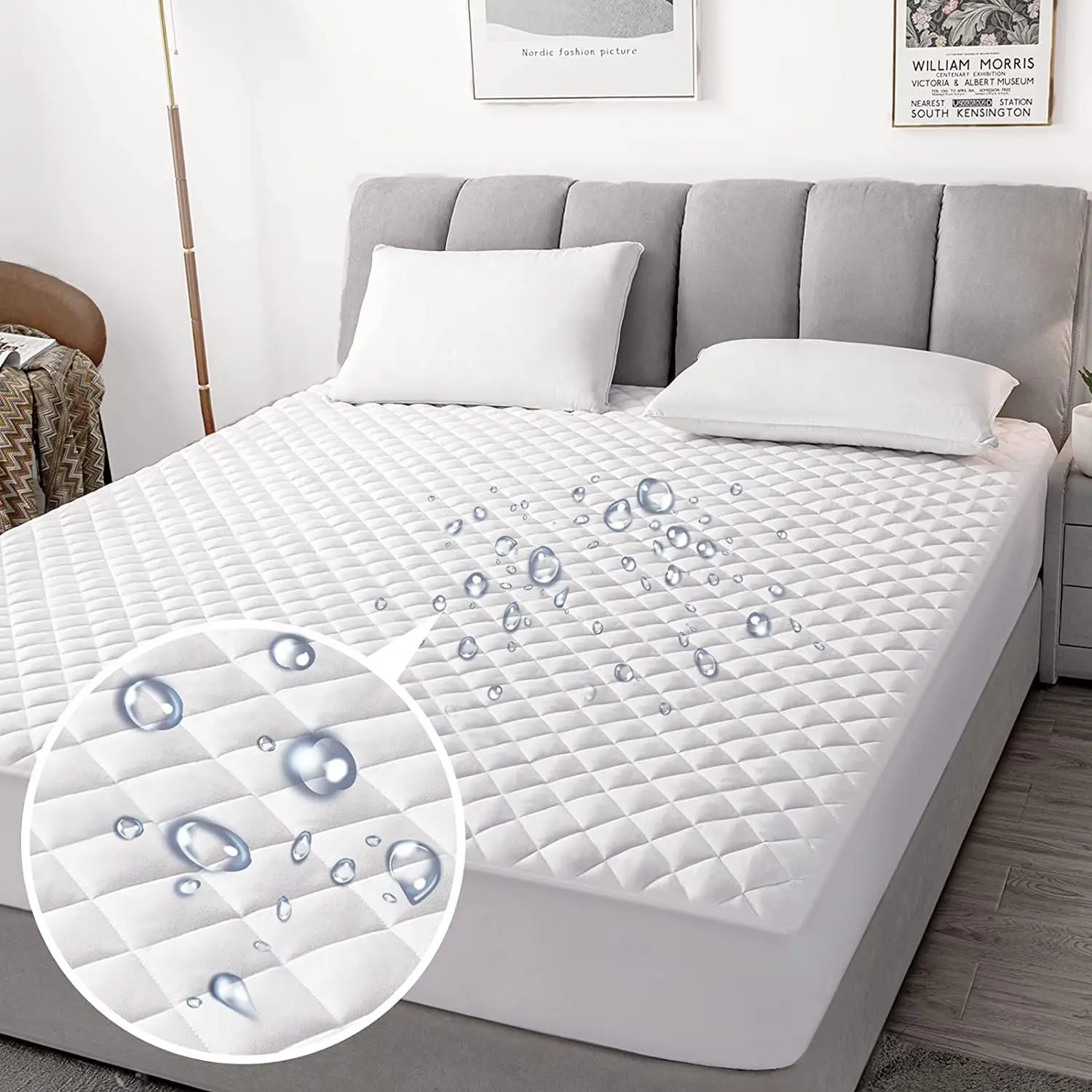 Quilted Waterproof Mattress Pad White Queen | L.L.Bean