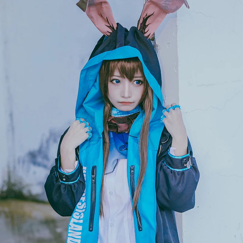 

Anime Game Arknights Amiya Cosplay Costumes Women Man Cosplay Suit Aquidneck Island Official Uniform Coat Skirt Set Halloween