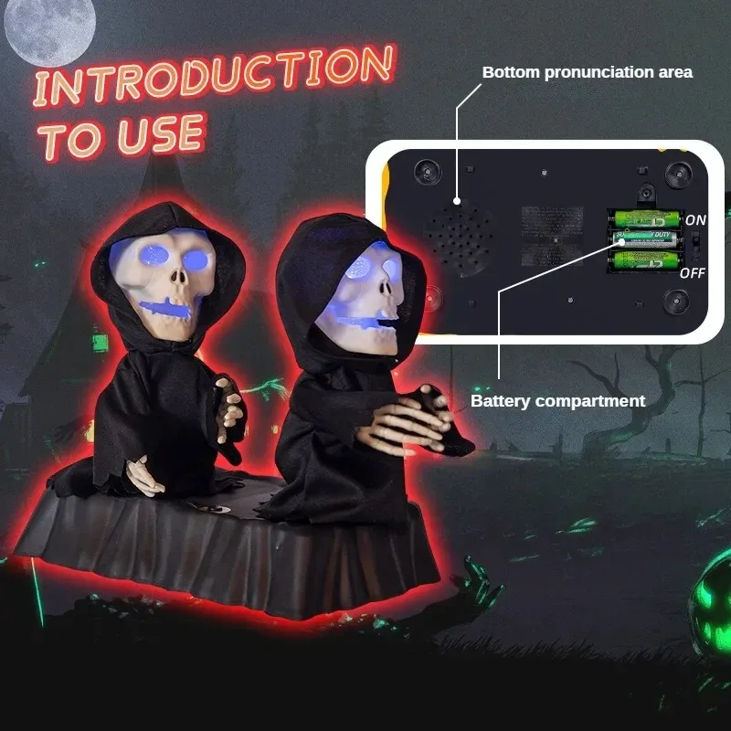 Voice Activated Halloween Decoration Pumpkin Ghost Toy