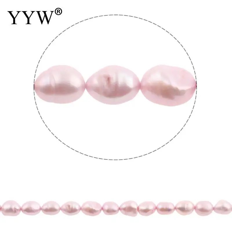 

8-9mm Natural Freshwater Pearl Natural Stone Beads Hole 0.8mm For DIY Jewelry Making Strand 15.7" purple pink Pearl Beads