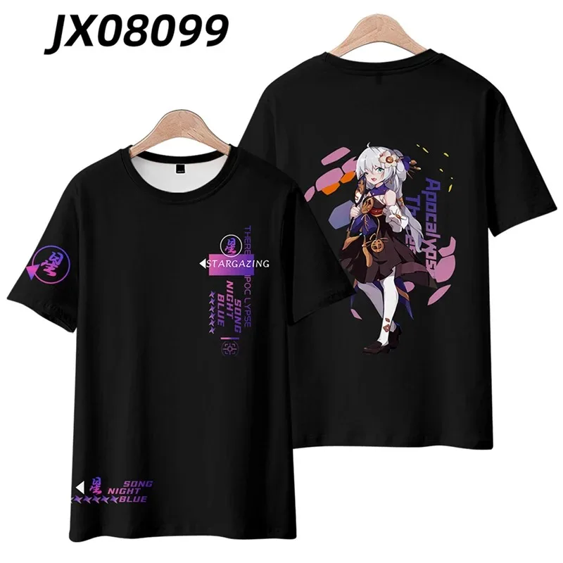 Game Genshin Impact Razor 3D Print T Shirt Women Men Summer Short Sleeve Funny Tshirt Graphic Tees Streetwear Cosplay Costume