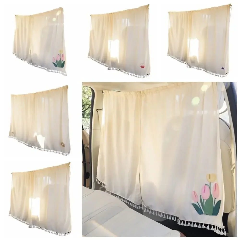 Cotton Cloth Car Divider Curtain - Light Blocking Retractable Privacy Partition for Car, Portable & Convenient Foldable Design