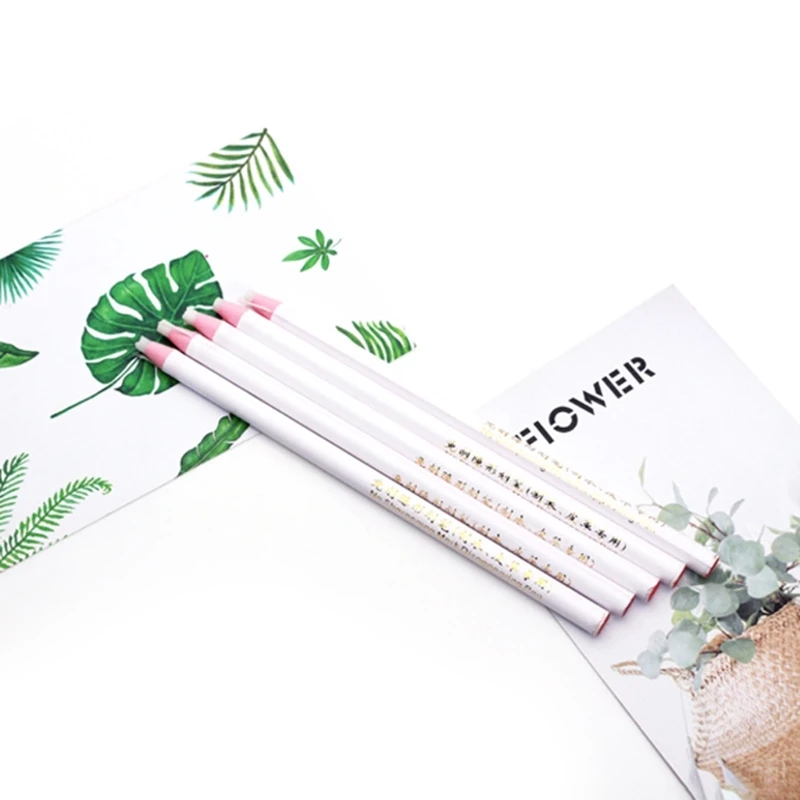 Sewing Pencil No Sharpening White Fabric Marking Pencils Tailor Pencils for Leather Marking Tracing Tools 12 Pieces