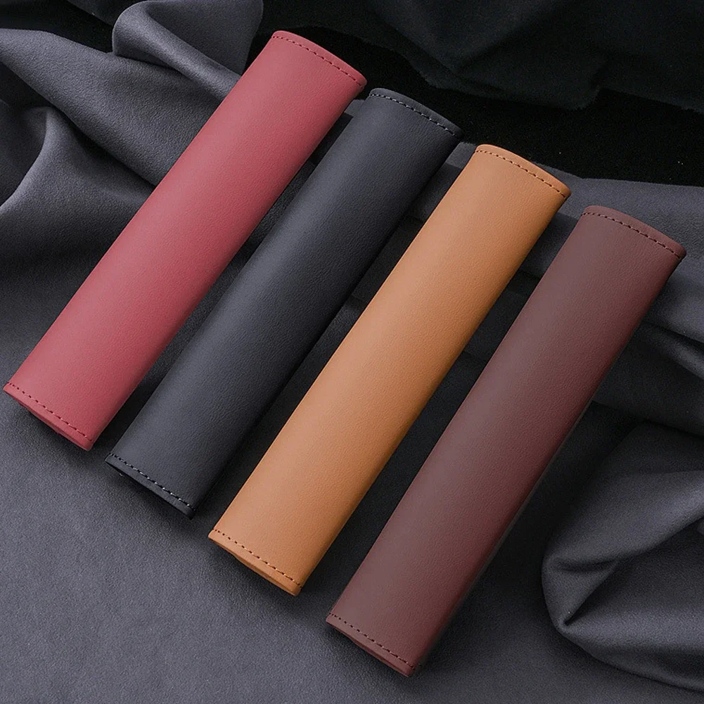 Luxurious Adjustable Leather Seat Belt Cover - Premium Shoulder Protector Pad