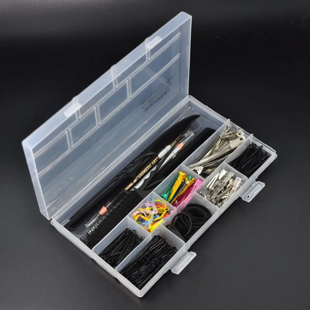 Thickened Makeup Artist Storage Box Plastic Transparent Stylist Rectangle Case Large Capacity Makeup Brush Storage