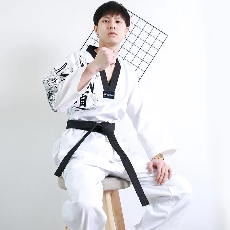 WT Approved Taekwondo Student Dobok Adult Kids Training Suit Uniform Gi