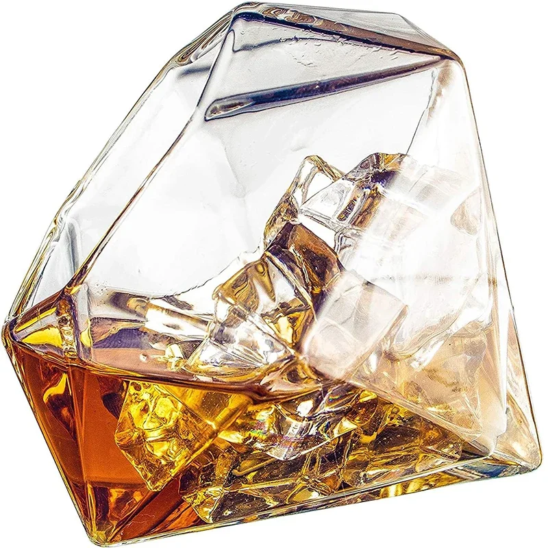 100ml Old Fashion Elegant Spirits Glasses Diamond Whiskey Glasses, Scotch, Bourbon or Wine Glasses,