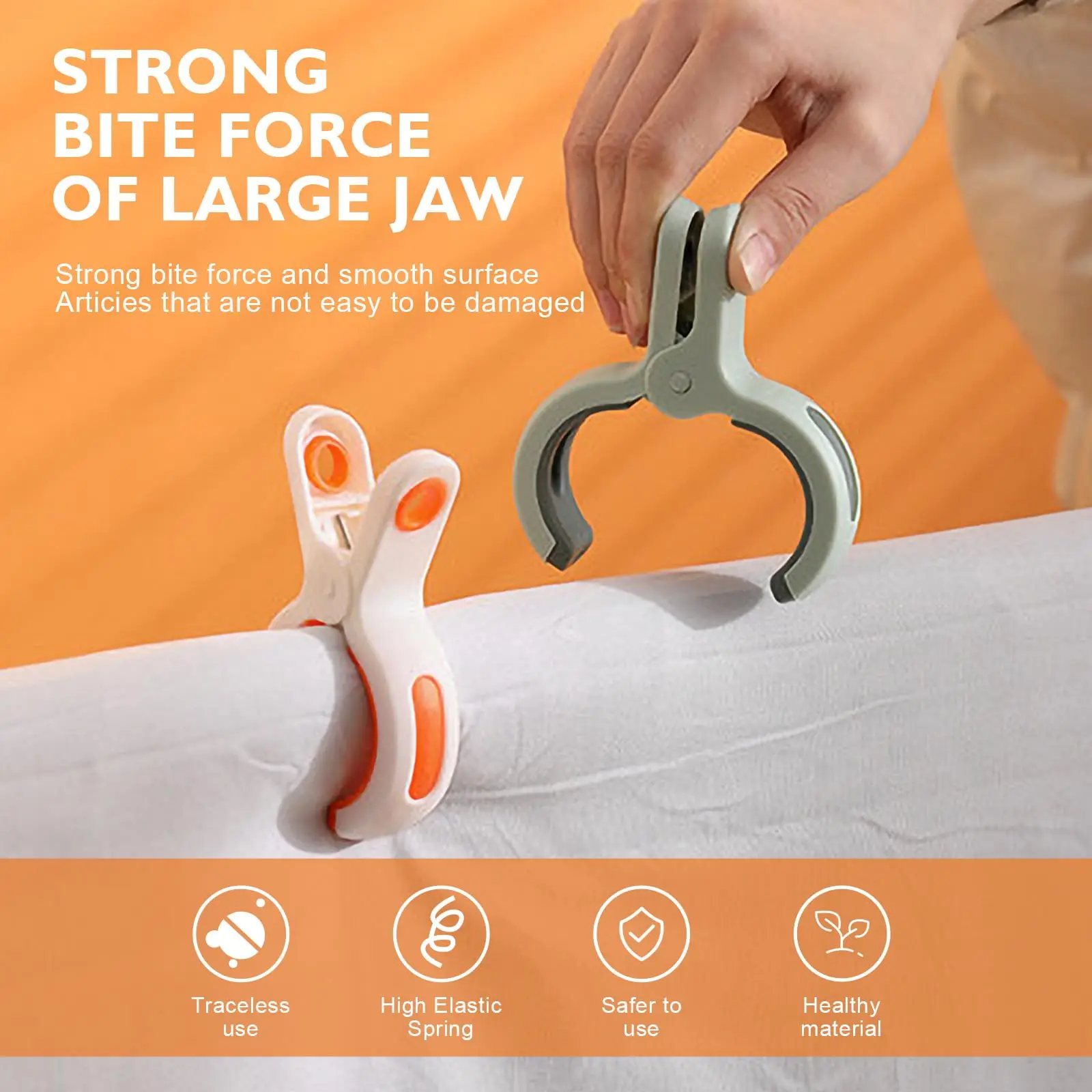 Beach Towel Clips Reusable Large Windproof Clothes Pegs Plastic Strong Clothespins Laundry Tong Blankets Coats Towel 12 Pack