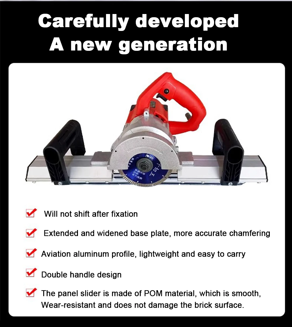 Portable Tile Chamfering Cutter 45 Degree High Precision Dust-free Cutting Machi