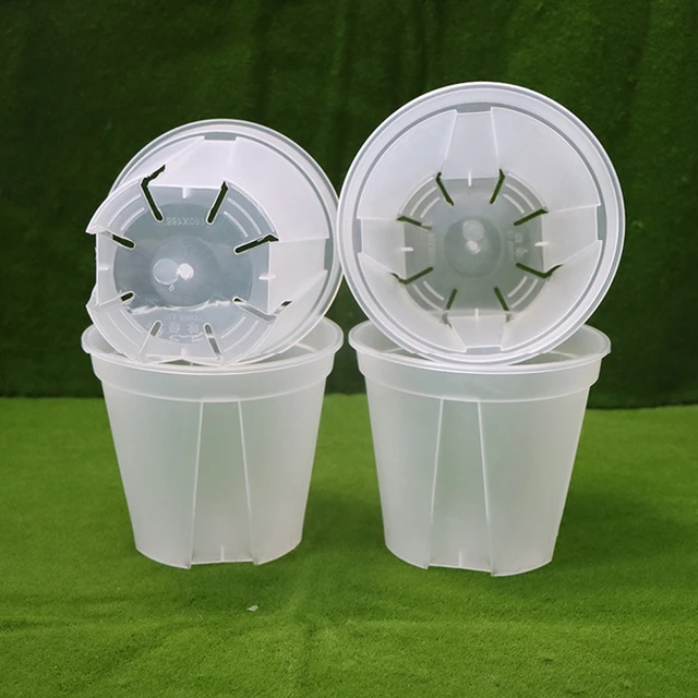 Tiszta Virágcserép Ültetvényes Kaktusz 12Cm/15 Cm/18 Cm Tartós Pp Átlátszó Virág Edény Orchidea Lyukakkal Otthoni Irodai Íróasztalhoz - Image 2