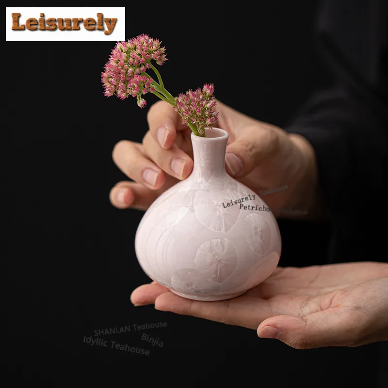 Crystal Glaze Water Drop Vase Vintage Hydroponics Planters Home Decorations Plant Pot Flowerpot Cafes Equipment Collection Gift