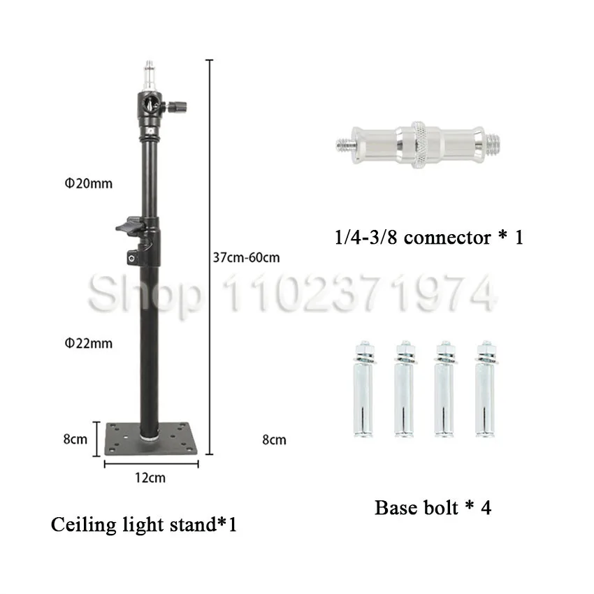29cm 60cm Projector Wall Mount Stand Photography Bracket Ceiling Bracket Holder for Softbox LED Panel Light DV Security Camera