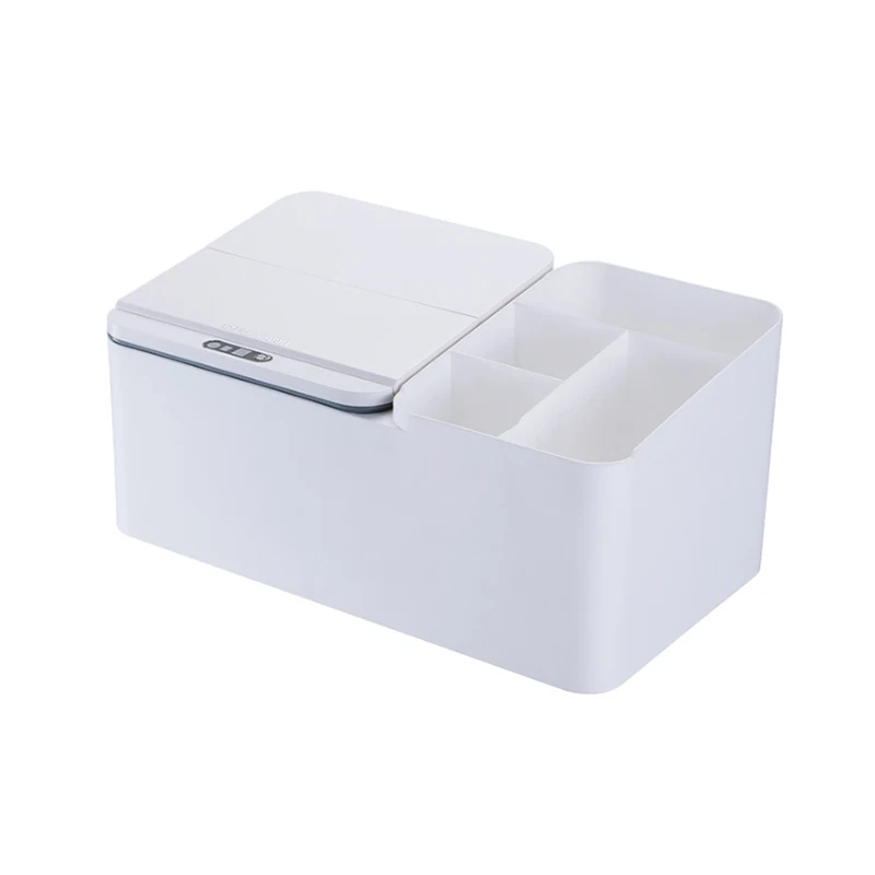 

USB Charging Smart Induction Electric Desktop Storage Box Jewelry Finishing Skin Care Tissue Snacks Folding Storage Box With Lid