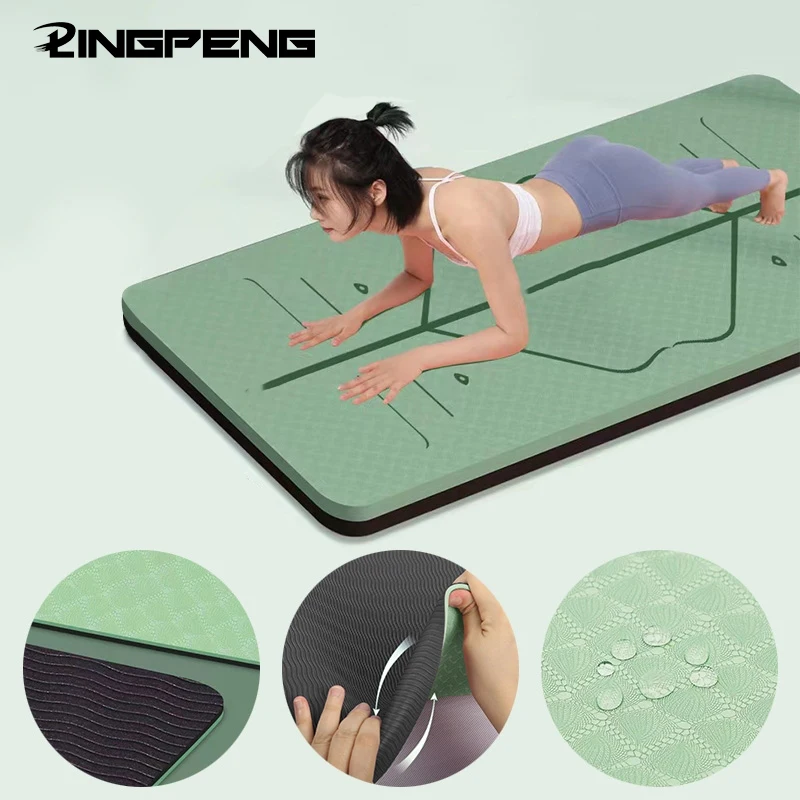 Tapis de Yoga épais NBR, couverture antidérapante, 10mm 15mm, gymnastique à  domicile, pour la santé, perte