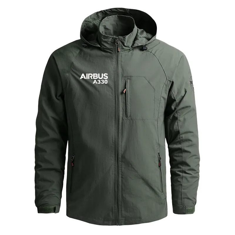 

2024 New Outdoor Military Man Coat Jackets Waterproof Windbreaker Flight Airbus A330 Hooded Zipper Casual Jacket for Men