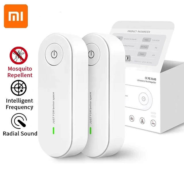 2 Db Új Xiaomi Ultrahangos Rovarriasztó Elektronikus Szúnyogriasztó Egerek Pók Csótány Hordozható Rovarirtó Kártevő