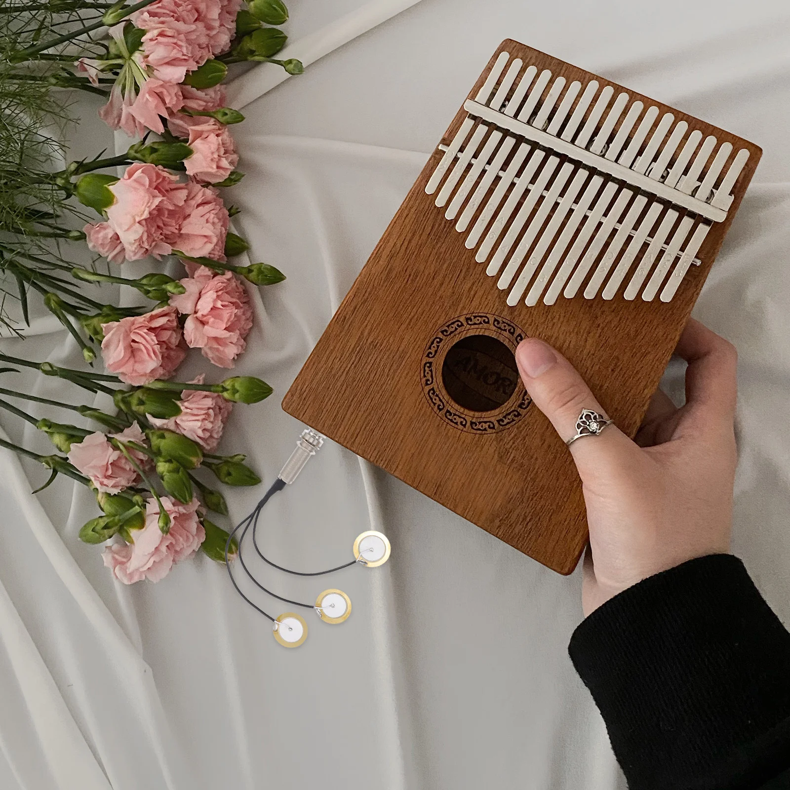 Kalimba Pickups Parts Guitar Accesories Practical Accessory Simple Delicate Thumb Piano Loudspeaker