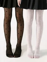 2 paires de collants d'été pour bébés filles, Leggings fins, bas en maille en forme de cœur d'amour, petite princesse, bonneterie blanche serrée et douce 3