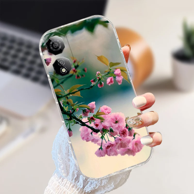 Shockproof Clear Silicone TPU Phone Case with Cute Animal Design