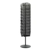 360° Rotating Magazine Rack 30 Pockets Brochure Organizer Steel Construction Black 2