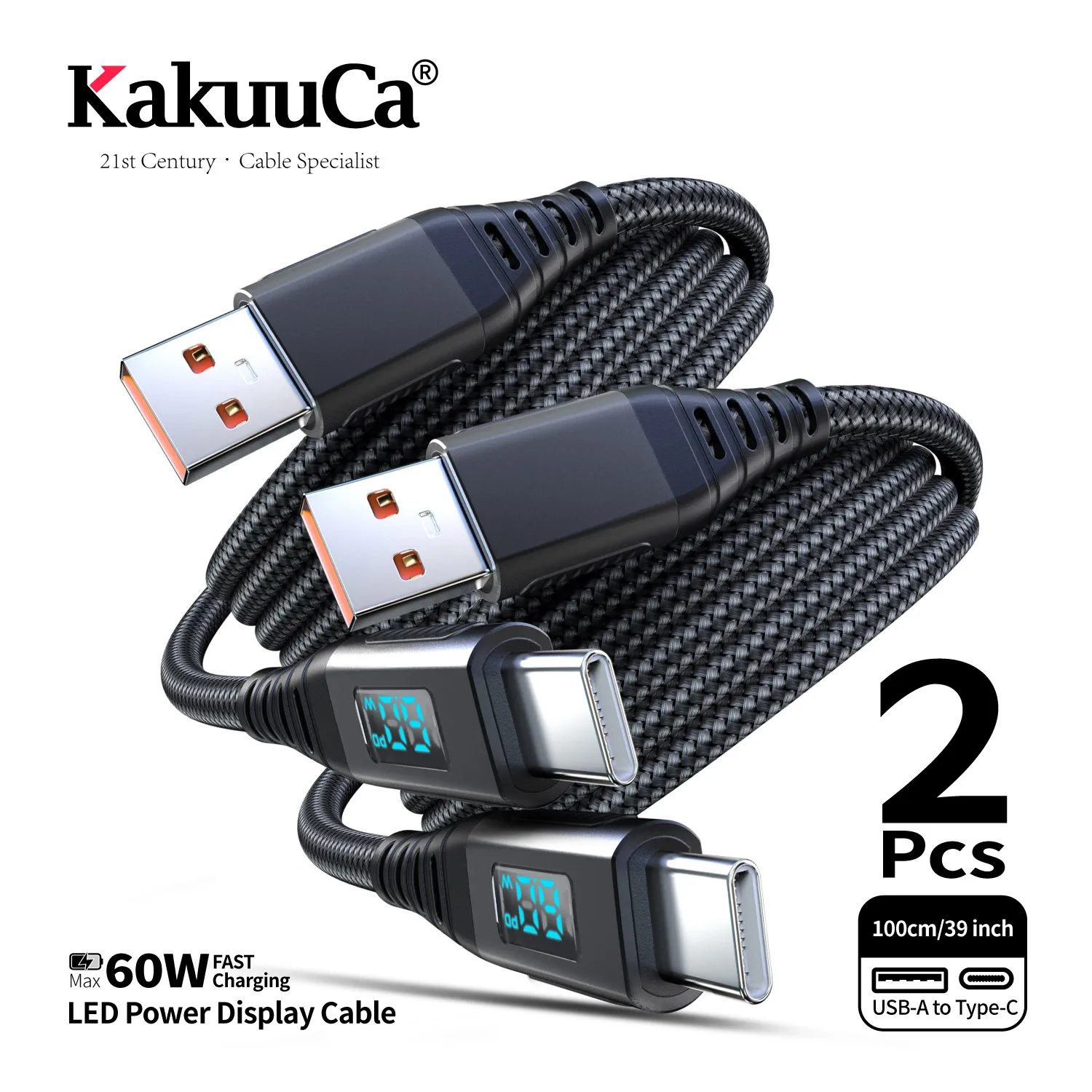 Premium 3-Pack USB A to USB-C Fast Charging Cables (1m, 2m, 3m) 3.1A