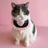 Cat Bib Lolita Style Cute Polka Dot Pet Neck Decoration Cat Role-playing Clothing Drool Bib Fabric Scarf