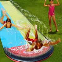 Inflatable Lawn Water Slide for Kids Summer Outdoor Games Backyard Waterslide Spray Water Toys with Sprinkler Garden Water Slide 1