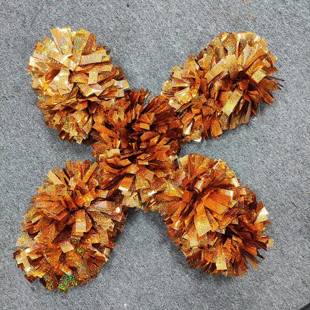 Adult Team Cheerleading Pom Poms with Rhinestone and Printed Techniques Accessory Set