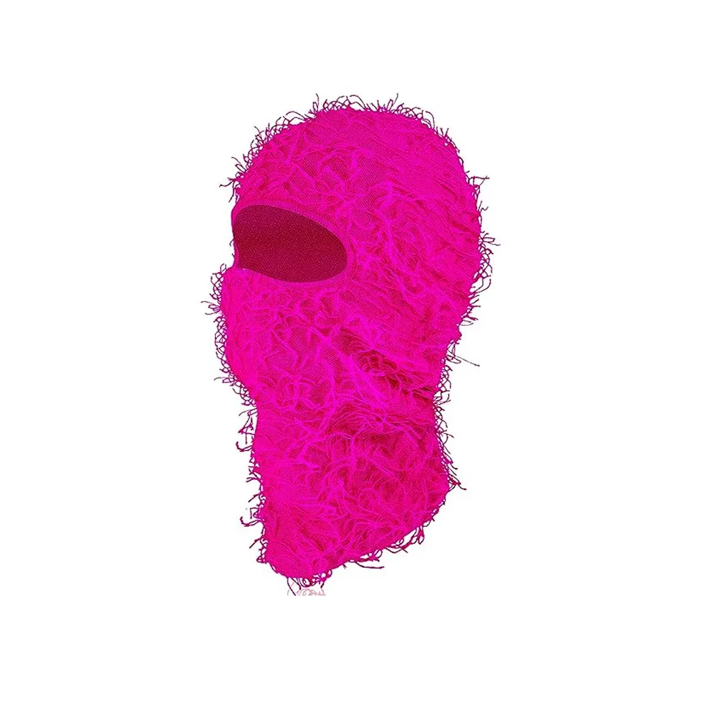 Neue gestrickte warme Gesichtsmaske Headset personalisierte Tarnung Jacquard Einloch Baotou Plüsch Hut Ski winddichte Mütze – Detail 13