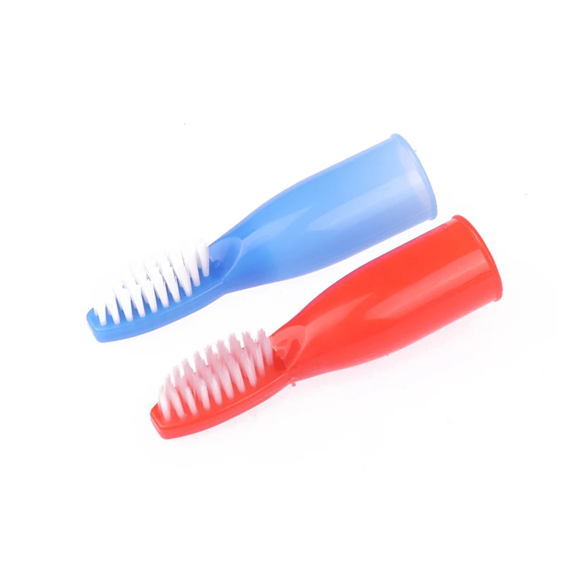 10 Pcs 가정용 치아 브러쉬 미니 너무 브러쉬 감옥 손가락 칫솔 작은 플라스틱 전용 청소 브러쉬 휴대용 여행