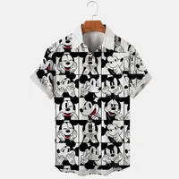 New 3D Printed Disney Donald Duck and Mickey Mouse Men's Shirt Summer Fashion Street Trend Retro Boutique Men's and Women's Top 2