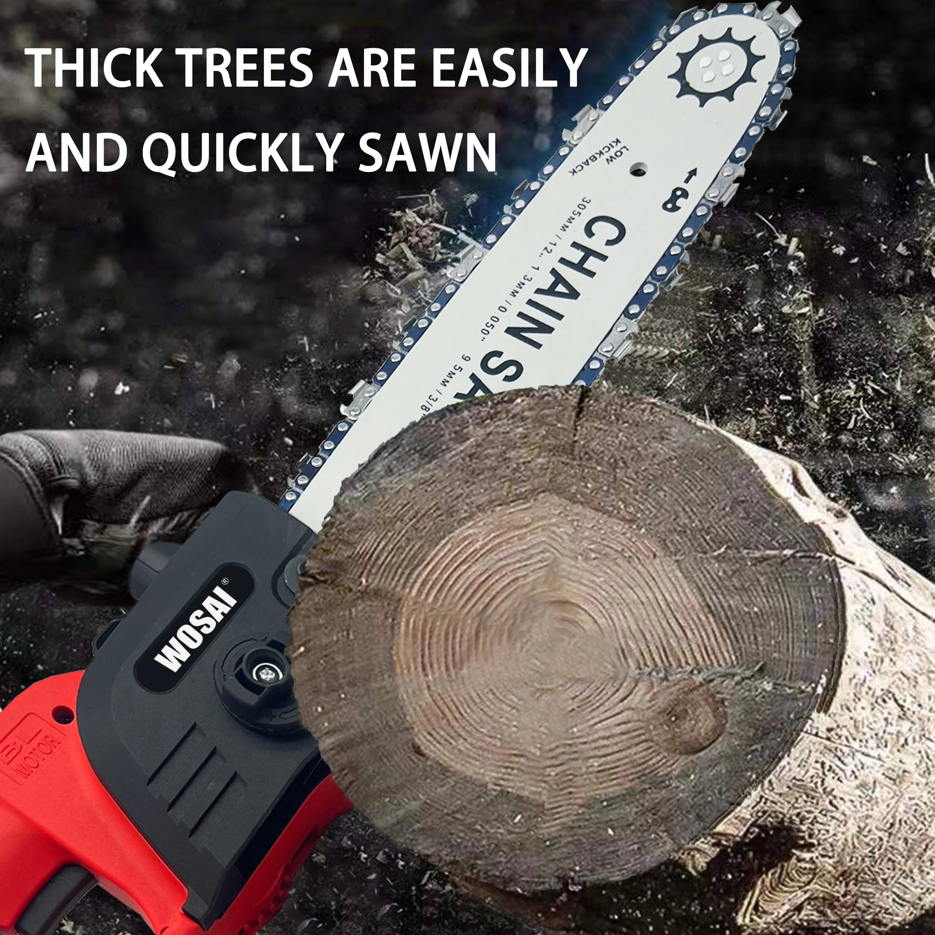ODM Service 20V Cordless Garden Tools Professional Electrical Power Portable 12 Inch Brushless Chain Saw