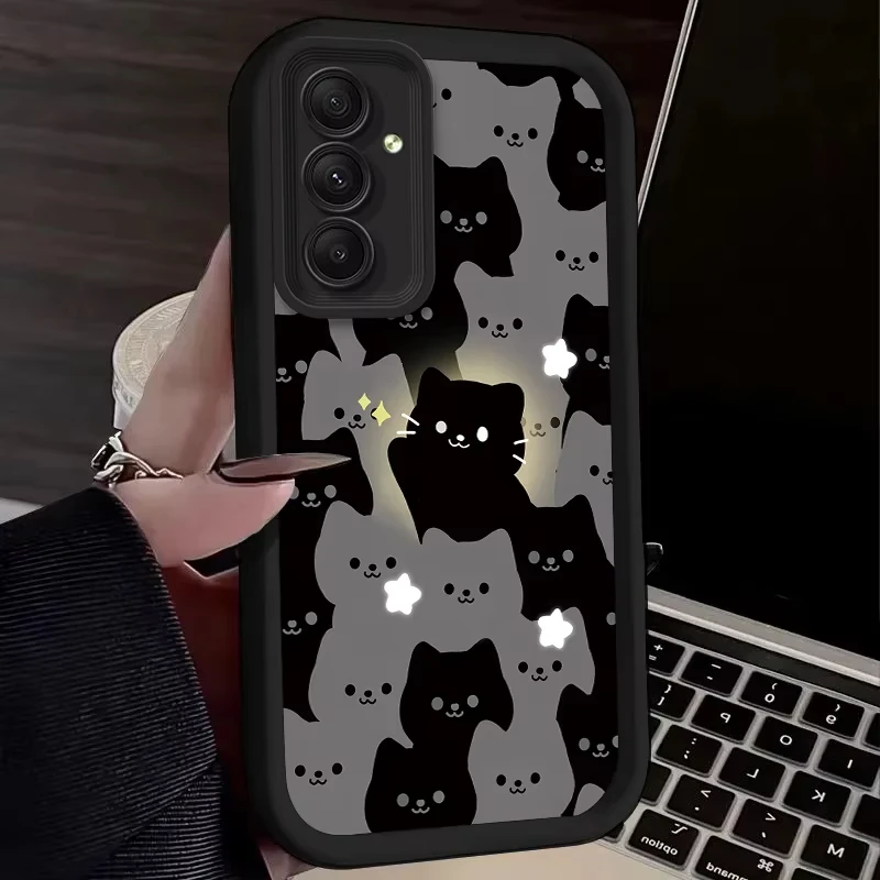 Lovely Glowing Cat Cartoon Phone Case