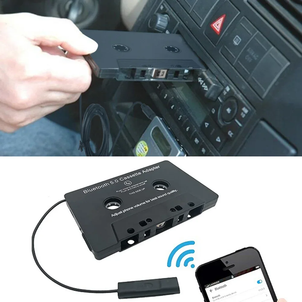 Car Bluetooth 5.0 Tape Player Adapter with Audio Cassette Stereo Sound Smartphone Tape Adapter