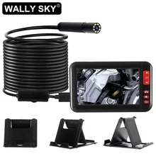 

Endoscope with 4.3” Screen 2M/5M/10M Hard Cable Inspection Camera Waterproof 8 MM Lens 8 LEDs Industrial Borescope
